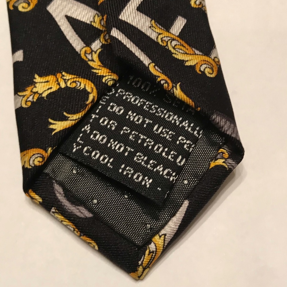 GIANNI VERSACE logo silk tie